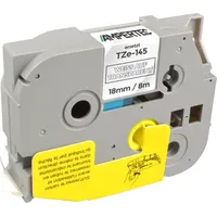 Ampertec P-Touch Band kompatibel zu TZe-145 weiß auf transparent