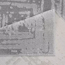 Carpet City "FLAIR171", grau, B:160cm H:11mm L:230cm, Obermaterial: 50% Polyester, 50% Polypropylen, Teppiche, Teppich, Kurzflor-Teppich, Skandi-Stil, Wohnzimmer