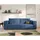 GREKPOL Schlafsofa mit Bettkasten 240x105 - Cord Blau Sofa mit schlaffunktion - Couch mit Schlaffunktion - Sofa 3 Sitzer - Wohnzimmer Couch - Schlafcouch
