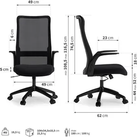 SENSE7 Juno Bürostuhl Schwarz