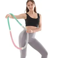 Sport-Knight® Hula-Hoop-Reifen Bauchtrainer Hula Hoop mit Rückfederung – Spiral-Fitnessreifen grau|grün|rosa