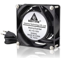 GDSTIME 80mm Lüfter 80 x 25mm 230V Lüfter Dual Kugellager 240V 80mm Lüfter AC 220V Kühlung Lüfter 8025 Axial Lüfter