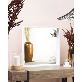 Beliani Wandspiegel Weiß 50 x 50 cm