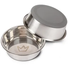 Rudelkönig Edelstahlnapf Hund 2er Set 900 ml Rutschfest BPA Frei