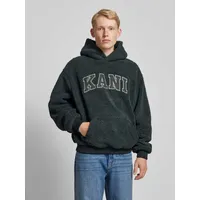 Karl Kani Kapuzensweater - Hoodie mit Label-Patches, Anthrazit, XL