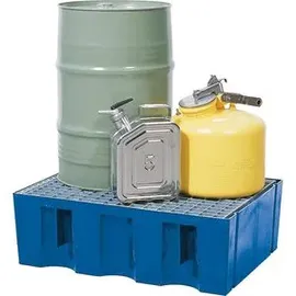 ASECOS Auffangwanne Polyethylen 72,5 x 52,5 cm mit Stahl-Gitterrost 60 Liter