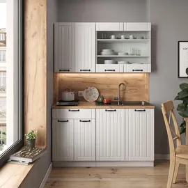 Vicco Küchenzeile Fame-Line 140 cm Weiß