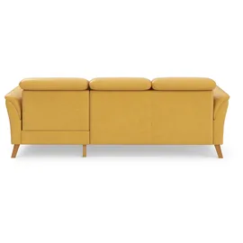sit&more Ecksofa SIT & MORE "Romero L-Form", gelb (dijon), B:245cm H:91cm T:178cm, 100% Polyester, Sofas, Ecksofa, wahlweise mit oder ohne Relax-Funktion, Bettfunktion, Bettkasten