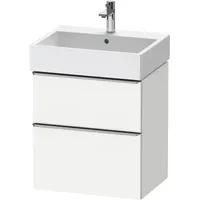 Duravit „D-Neo“ Waschtischunterbau wandhängend mit Möbelgriff Edelstahl gebürstet ×