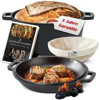 Ottia Gusseisen Topf, Deckel als Pfanne, Brot backen, Eintopf,