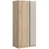 MID.YOU Drehtürenschrank OAKLAND 80 x 183 x 53 cm Sonoma Eiche