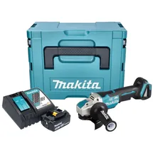 Makita DGA 520 RG1JX1 Akku Winkelschleifer 18 V 125 mm X-LOCK Brushless + 1x Akku 6,0 Ah + (125 mm)