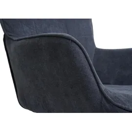 Mendler Schaukelstuhl HWC-K36 Stoff/Textil 73 x 91 x 83 cm anthrazit
