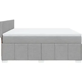 vidaXL Boxspringbett 180 x 200 cm Hellgrau