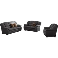 Polstergarnitur COTTA "Casino, Sofa Set, 3-2-1 Sitzer, Wohnzimmer Garnitur", braun (fango), H:88cm T:92cm, FSC-zertifizierter Holzwerkstoff, Sitzmöbel-Sets, Sessel, 2-Sitzer, 2,5-Sitzer, hohe Rückenlehne
