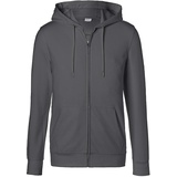 KÜBLER Workwear KÜBLER Shirts Kapuzen-Sweatjacke anthrazit, S, Unisex-Arbeitspullover aus Mischgewebe, elastisches Arbeitspullover