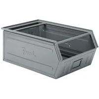 E/D/E Stahlbehälter GR.5 GRAU RAL7000 MM B=450 T=700 H=300