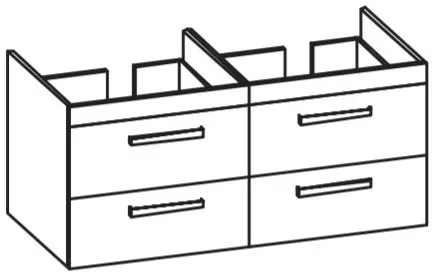 Artiqua 411 Waschtischunterschrank für Starck 3 033213 Castello Eiche quer NB, 411-WU4L-D11-7134-426 411-WU4L-D11-7134-426