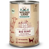 Wildes Land BIO Adult Rind mit Kartoffeln, Karotten und Zucchini 6 x 400 g