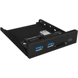Icy Box IB-HUB1417-i3 - Hub - 2 x SuperSpeed USB 3.0 + 1 x USB-C - Schwarz