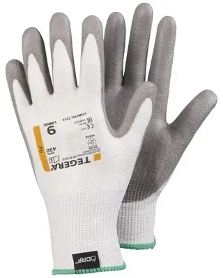 Schnittschutzhandschuhe TEGERA 430, Kat. II, grau/weiß, Gr. 10 - grau