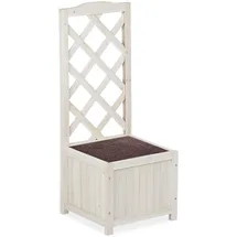 Relaxdays Rankkasten 90 x 36 x 36 cm Weiß