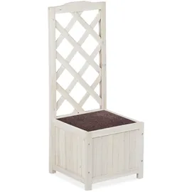 Relaxdays Rankkasten 90 x 36 x 36 cm Weiß
