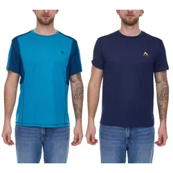 McKinley Haloy M Herren Trainings-Shirt aus Dry Plus-Material Sport-Shirt Fitness-Shirt 421810 Blau/Petrol oder Dunkelblau - S