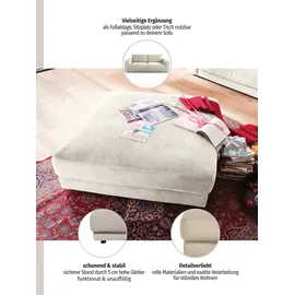 PLACES OF STYLE Hocker »Enisa« passend zum "Enisa"-Sofa, Bezug in Cord grau