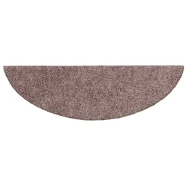 vidaXL Selbstklebende Treppenmatten 10 Stk. 56x17x3 cm Hellbraun Halbrund