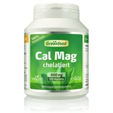 Calcium + Magnesium, 400 mg, 100% chelatiert, 120 Kapseln - höchste Bioverfügbarkeit, im idealen Verhältnis 2:1 (Calcium zu Magnesium) - Für Knochen (Calcium) und Nervensystem (Magnesium). Vegan.