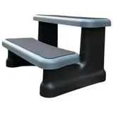 JVmoebel Poolleiter Schwarze Spa-Treppe für Outdoor-Whirlpools, Aluminium 65x40 cm, Made in Europe schwarz