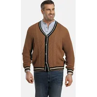 Charles Colby Strickjacke DUKE STARKS in cognac | Gr.: 4XL