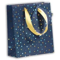 Clairefontaine 5x Geschenktasche S (12x4,5x13,5cm), gestreift, Blau 212865C