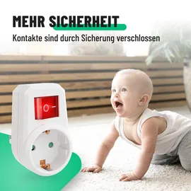 greate Steckdosenadapter mit Schalter - 1er Pack