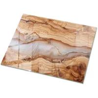Tulup Tischplatte, Beige, Glas, 80x60x0.4 cm, Esszimmer, Tische, Esstische,