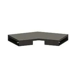 Kessel Verbindungsstück 45102.02 Black gebürstet, Winkel 45 Grad