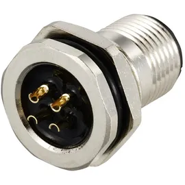 TRU Components TC-12833064 Sensor/Aktor Einbaustecker M12 Stecker, Einbau Polzahl Sensoren: 4 1 St.