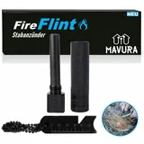 MAVURA Stabanzünder FireFlint Feuerstahl Feuerstarter Set Zündmetall XXL Feuerstein, Magnesium Survival Zunder Feuer Stahl