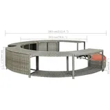vidaXL Whirlpool-Umrandung Ø 283 cm grau