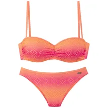 Buffalo Bügel-Bandeau-Bikini Damen Pink/Orange 38 Cup B