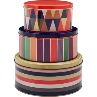 REMEMBER Blechdosen-Set "Klara" - drei Größen, ein Set - Gestreifte Dosen