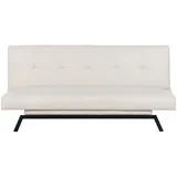 Beliani Schlafsofa LEEDS in Weiß/Schwarz - (W) 188 x (H) 85 x (L) 93 cm | Gr.: onesize
