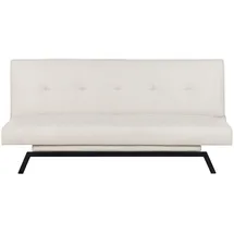 Beliani 3-Sitzer-Schlafsofa, Weiß, Schwarz, Textil, 188x85x93 cm, Wohnzimmer, Sofas - Couches, Schlafsofas