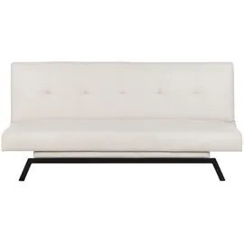 Beliani 3-Sitzer-Schlafsofa, Weiß, Schwarz, Textil, 188x85x93 cm, Wohnzimmer, Sofas - Couches, Schlafsofas