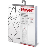 Rayen 6275.05 Bezug Bügeltisch Basic Plus, Weiß mit schwarzen Streifen