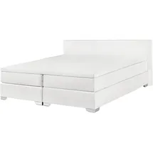 Beliani Boxspringbett 180 x 200 cm Weiß