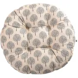 Shining House - Stuhlkissen rund, Sitzkissen Blumenmuster, Tierdruck, Sitzkissen für Outdoor, Garten, Balkon, 40 cm, Baumwolle und Leinen