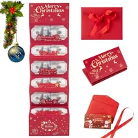 Weihnachtsgeld-Geschenkumschlag, 2025 Neuer kreativer Weihnachtsgeld-Geschenkumschlag, Weihnachtsüberraschungs-Geldhalter mit 6 Fächern, Überraschungsgeldumschläge für Party, Männer und Frauen