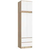 Akord Kleiderschrank Akord S60 60 x 234 x 51 cm Weiß
